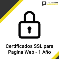 Certificado SSL para pagina web 1 año